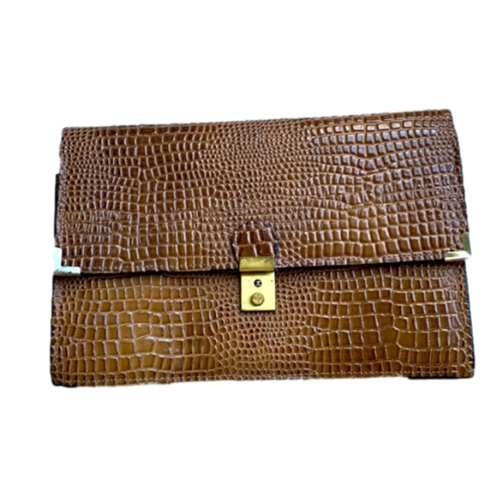 Vintage 70's Leather Clutch made in Korea